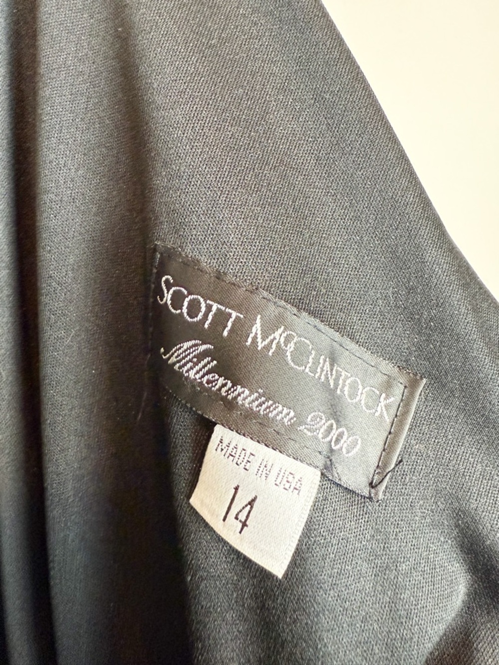 Vintage Scott McClintock Y2K Millennium 2000 Silver Metallic Halter Gown Sz 14 - Picture 9 of 11